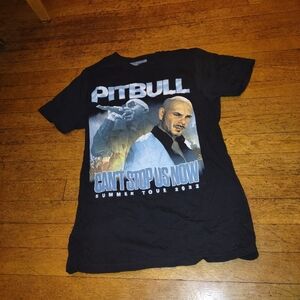 Pitbull Can't Stop Us Now Tour 2022 Black Tee Size S